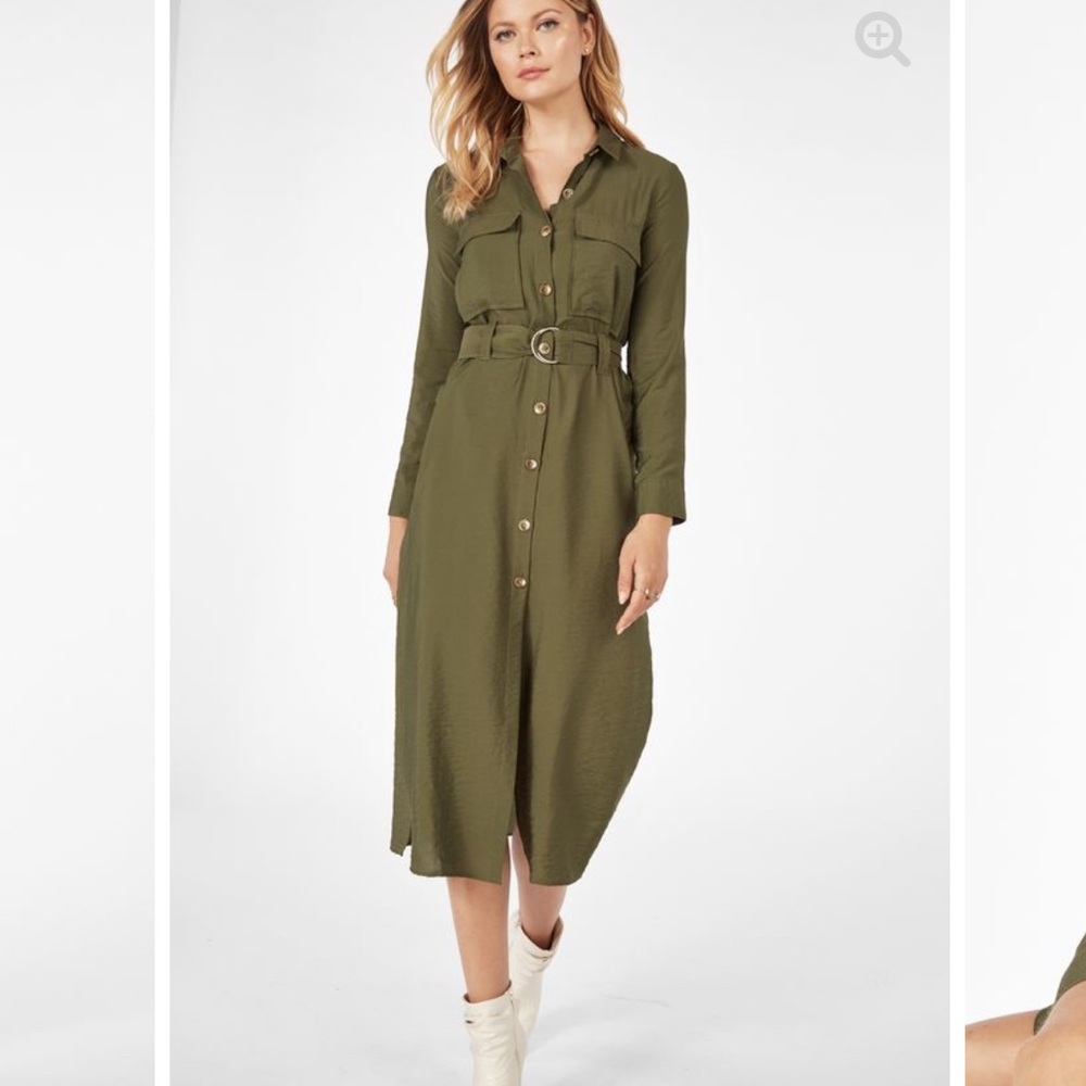 belted utility dress